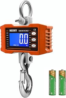 RESHY Digital Crane Scale 2200lb/1000Kg Digital Hanging Scale Industrial Heavy Duty Crane Scale for Farm,Deer,Livestock,Factory,Construction,Hunting CE Certified