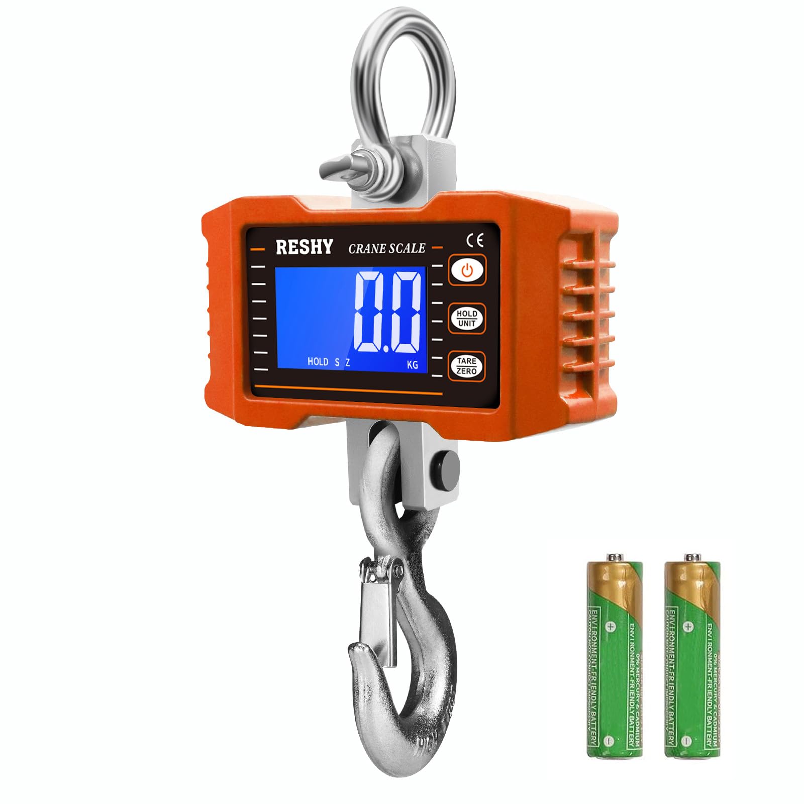 RESHY Digital Crane Scale 2200lb/1000Kg Digital Hanging Scale Industrial Heavy D