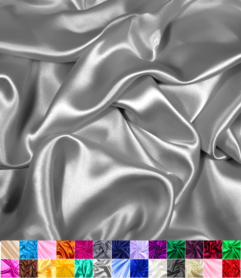 Satin Fabric | Decoration & Sewing | Shiny & Luxury | 60" Wide Roll | Metallic S