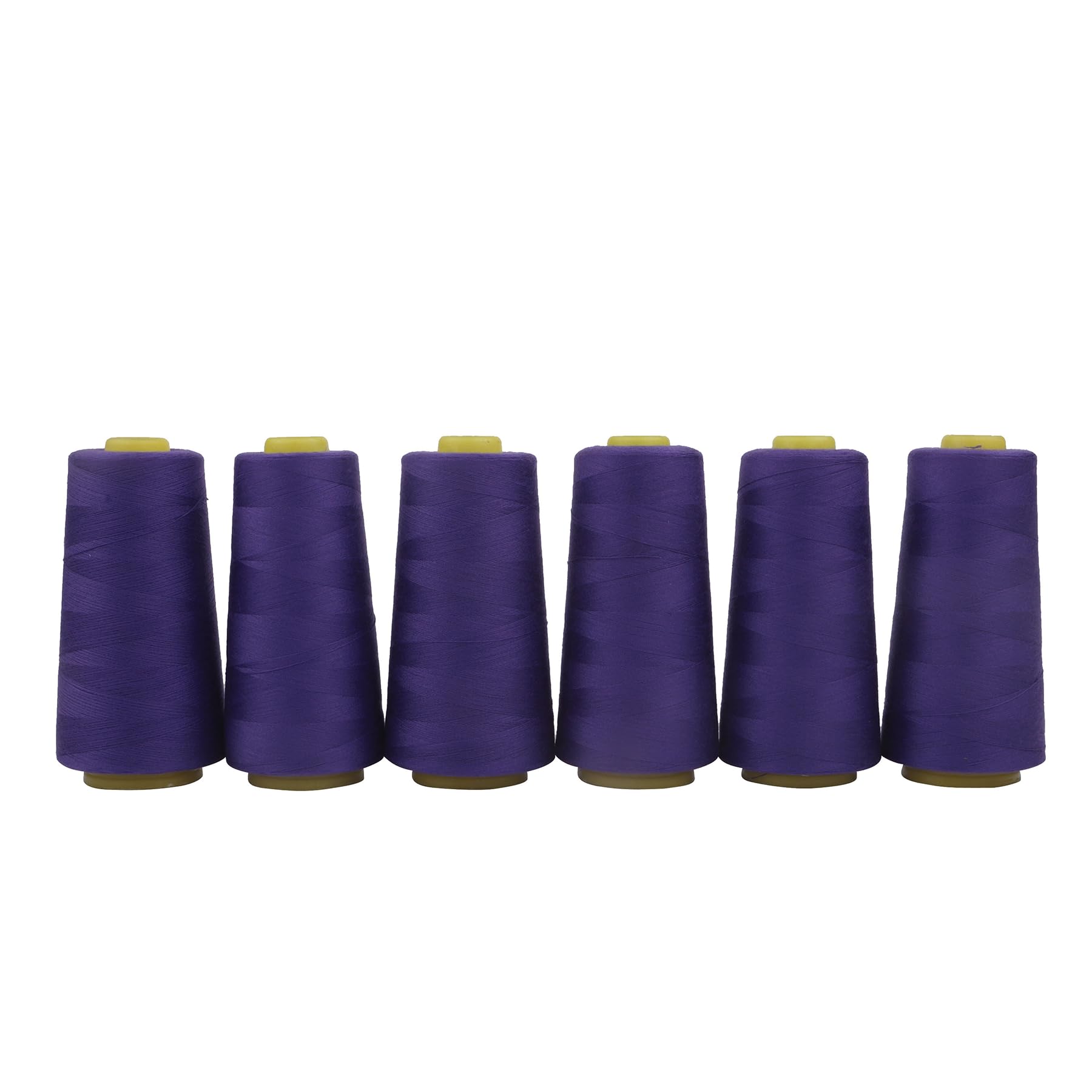 AMOHilos Polyester Sewing Thread All Purpose Knotless 40S/2 (Tex27) 6 Cones of 2
