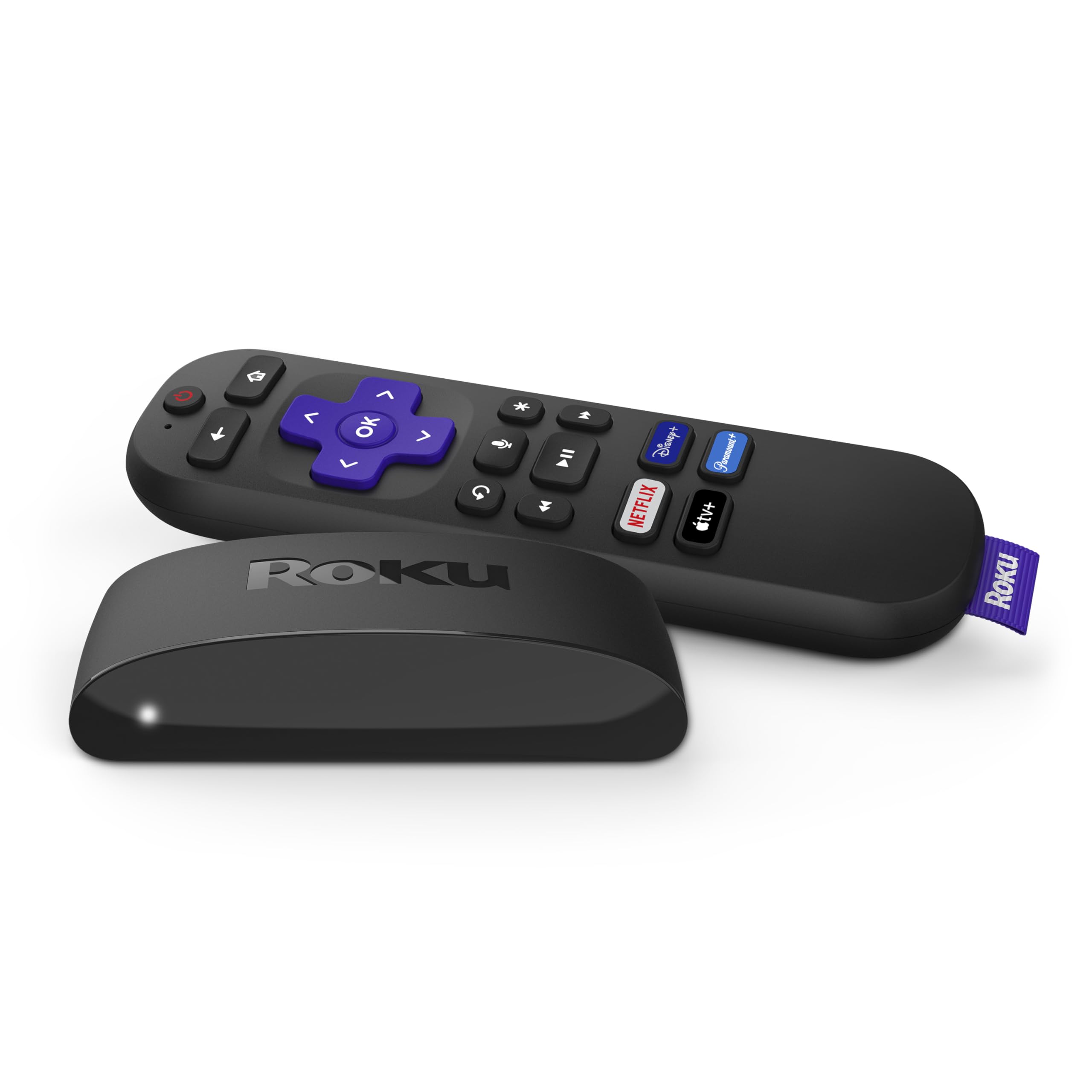 Roku Express 4K+ | Roku Streaming Device 4K/HDR with Voice Remote, Free & Live T