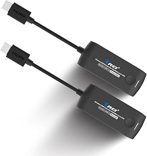 OREI Wireless HDMI Extender 60ft 4K@30Hz, 5.2 GHz SSID Pairing, Low-Latency | Wireless HDMI Transmitter Receiver – 5GHz, HDMI 1.4, HDCP 1.4, 10.2Gbps, Channel Switching, 24/7 Operation