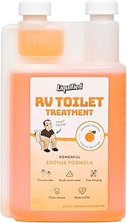 Liquified RV Toilet Treatment - Black Holding Tank Digester - Odor Eliminator - Orange Scent - Matts RV Reviews (Orange, 32oz)