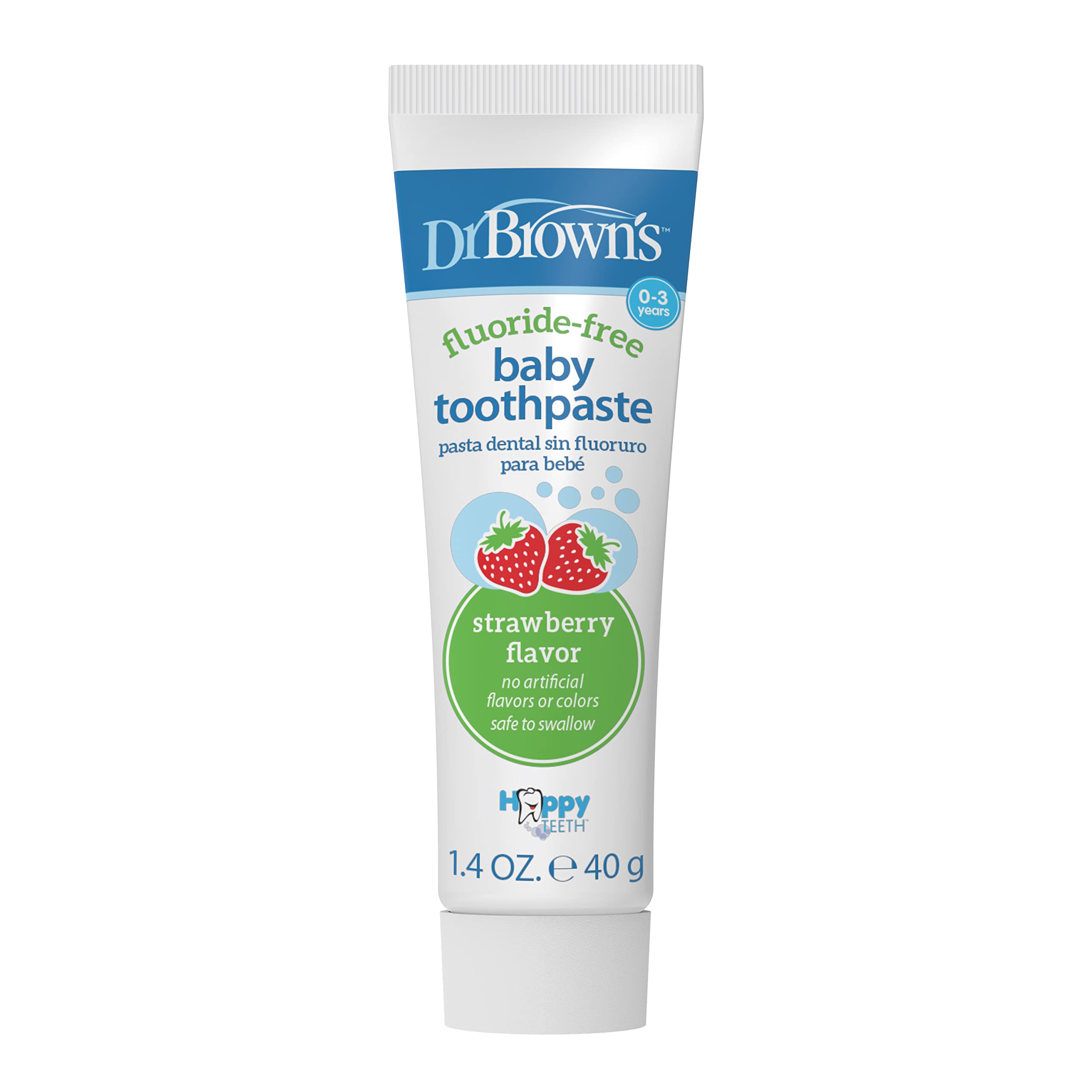 Dr. Brown's Fluoride-Free Baby Toothpaste, Strawberry, 1-Pack
