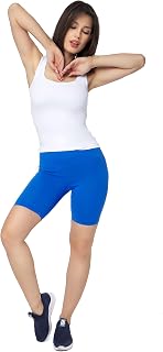 SOFTSAIL Women's Cycling Shorts Cotton High Waist Abdominal Control Yoga Gym Sports Trousers Women's Short Figure Shaping Breathable Elastic