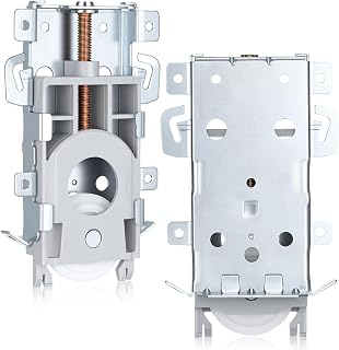 VOSAREA 2pcs Sliding Cabinet Door Rollers, Stainless Steel Wardrobe Bottom Wheel Replacement Kit