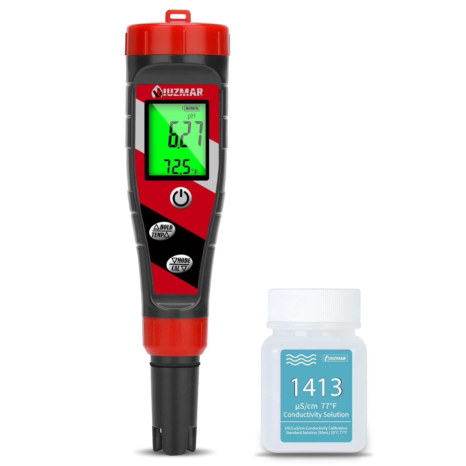UIUZMAR pH Meter for Water Hydroponics Supplies 4 in 1 pH PPM ECTester | pH Up a