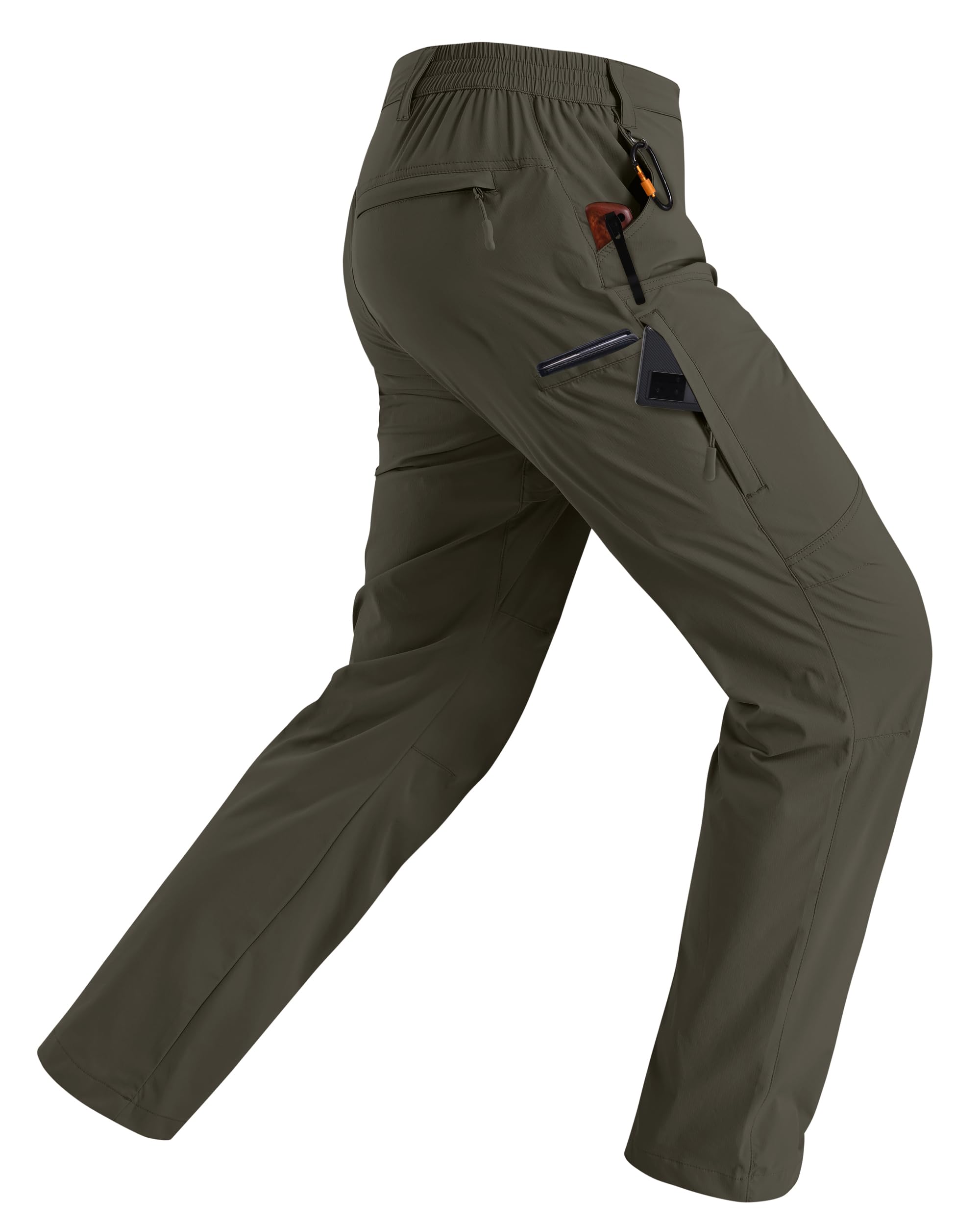 Rapoo Mens Hiking Pants Lightweight Water Resistant Breathable Nylon Cargo Pants