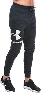 Under Armour Men's Rival Fleece Sports Style Logo Jogger Trousers, black, m