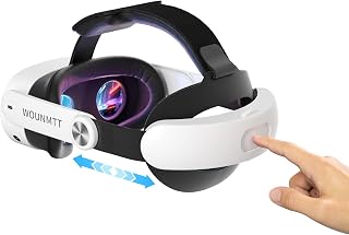 WOUNMTT Head Strap for Oculus Meta Quest 3S Quest 3, Fashion Adjustable Comfort Enhanced Support VR Headset Accessories Strap No Battery Reduce Facial Stress and Gaming Immersion
