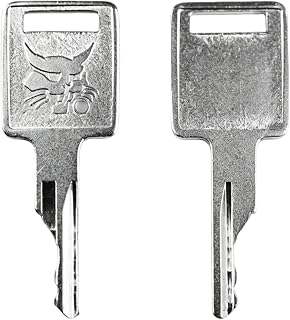 2 Pack Keys, Excavator Ignition Key, Construction Machinery Starter Key, Digger Keys Compatible with Bobcat E10 E17 E20 D250 CASE Skid STEERY 750 753 763