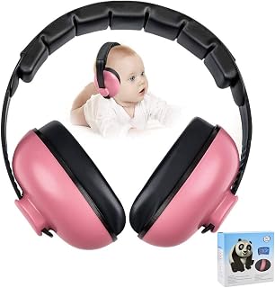 Alitamei Baby Ear Protection Noise Cancelling Headphones for Kids Noise Reduction Hearing Protection Earmuffs for 0-3 Years Babies, Toddlers, Infant (Redrose)