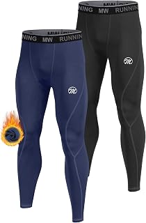 MEETWEE Men's Thermal Underwear Long Johns, Warm Compression Tights Base Layer Bottom Sports Pants Trousers