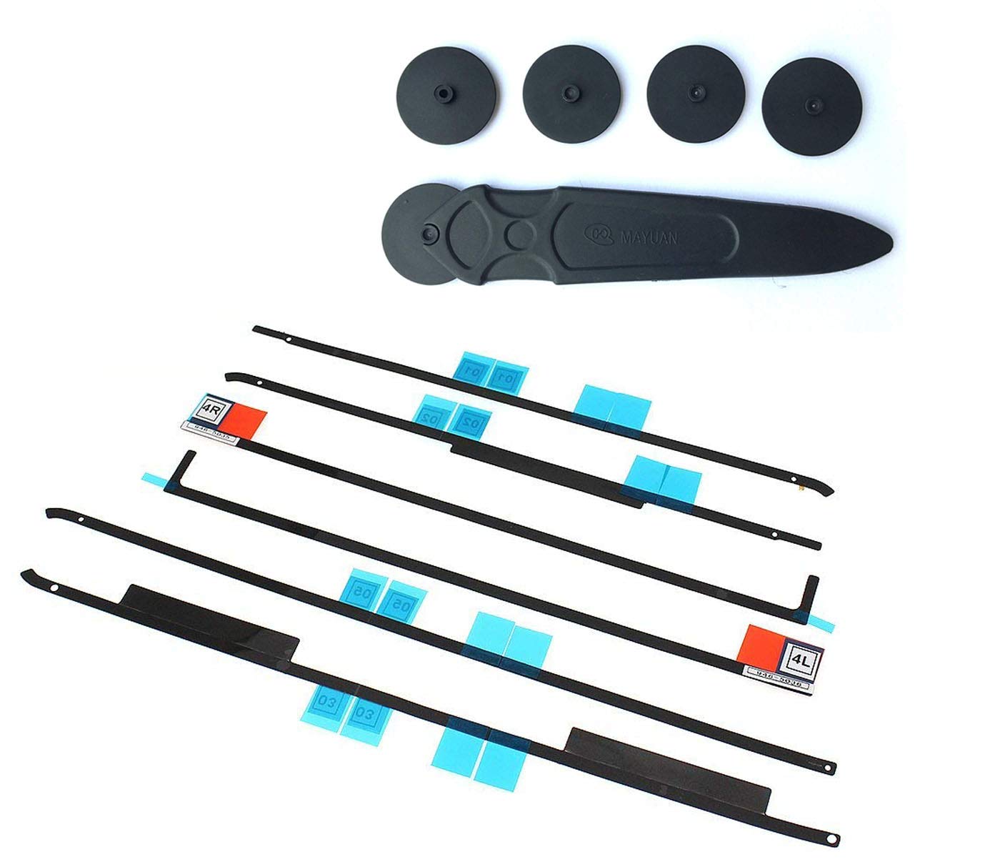 LeFix Replacement LCD Panel Adhesive Tape Strip Strips Sticker + Opening Wheel T