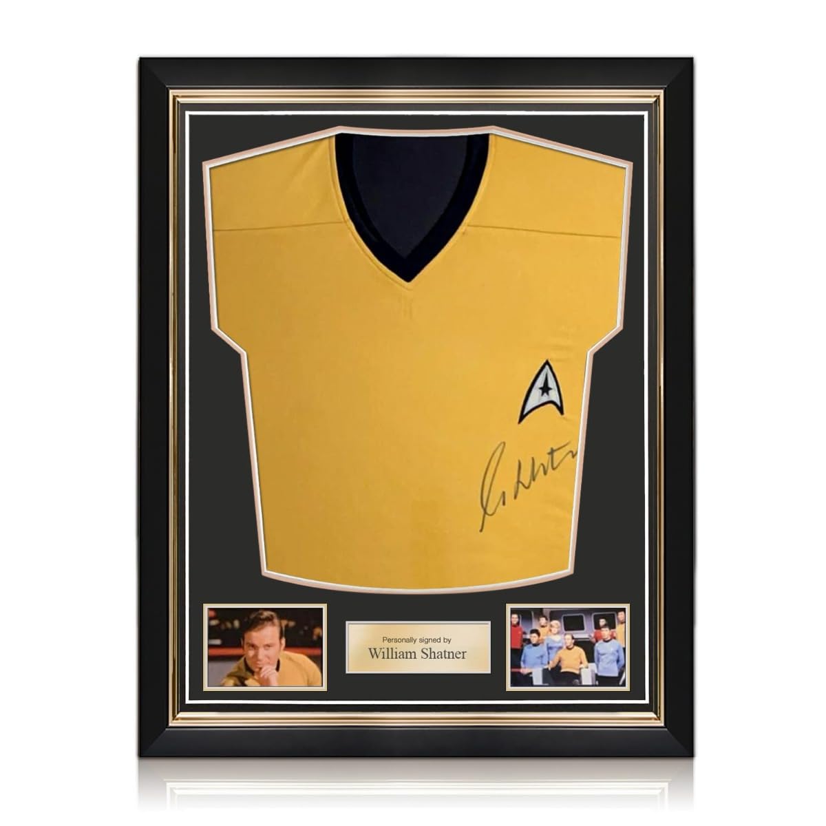 William Shatner (Captain Kirk) Signed Star Trek Jersey. Superior Frame