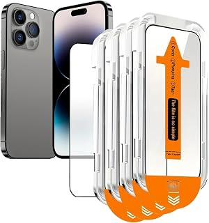 iPhone 16 Pro Max (6.9 inch) Screen Protector, Tempered Glass, HD Clear Film, Easy Installation, Dust Free and Bubble Free [4 Pack]
