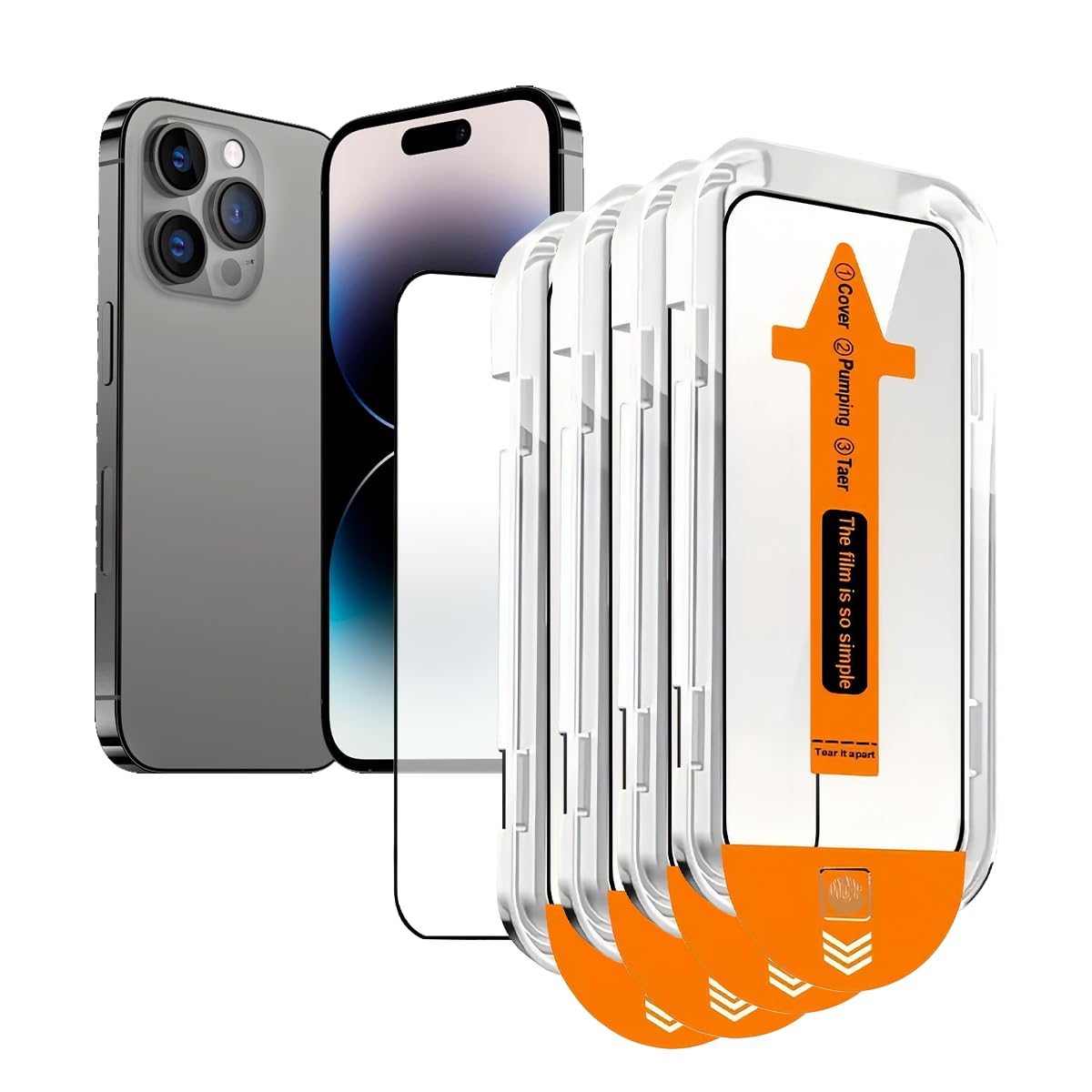 iPhone 16 Pro Max (6.9 inch) Screen Protector, Tempered Glass, HD Clear Film, Ea