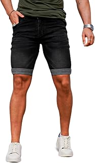 GINGTTO Mens Jean Shorts Denim Stretch Skinny Jorts