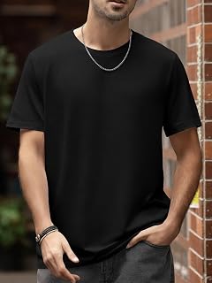 Men's basic crew neck t-shirt, light and casual for spring and summer, everyday style