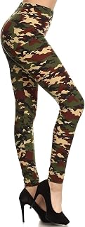 Leggings Depot High Waisted Camouflage & Multiple Print Leggings for Women - Reg, Plus, 1X3X, 3X5X