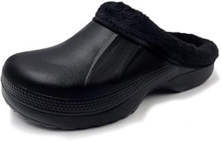 AMOJI winter clogs fur lined garden shoes slippers 1534