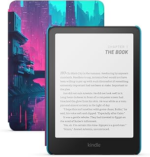 Amazon Kindle Paperwhite Kids 16GB (2024 model) – large 7" glare-free display – Kids read an average of 1+ hour per day with Kindle – Cyber City