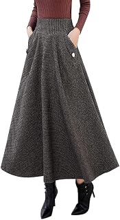 IDEALSANXUN - Long skirt for women winter - Brown - XL, coffee, XL
