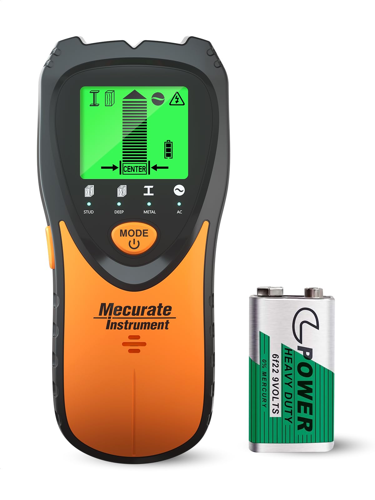 Mecurate 5-in-1 Stud Finder Wall Scanner for Studs, Metal & Live AC Wires | Easy