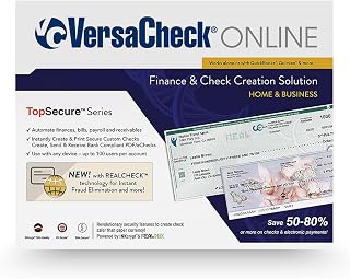 VersaCheck ONLINE Gold 1-month License - Print Business and Personal Checks Online - Finance and Payroll Manager [Online Code]