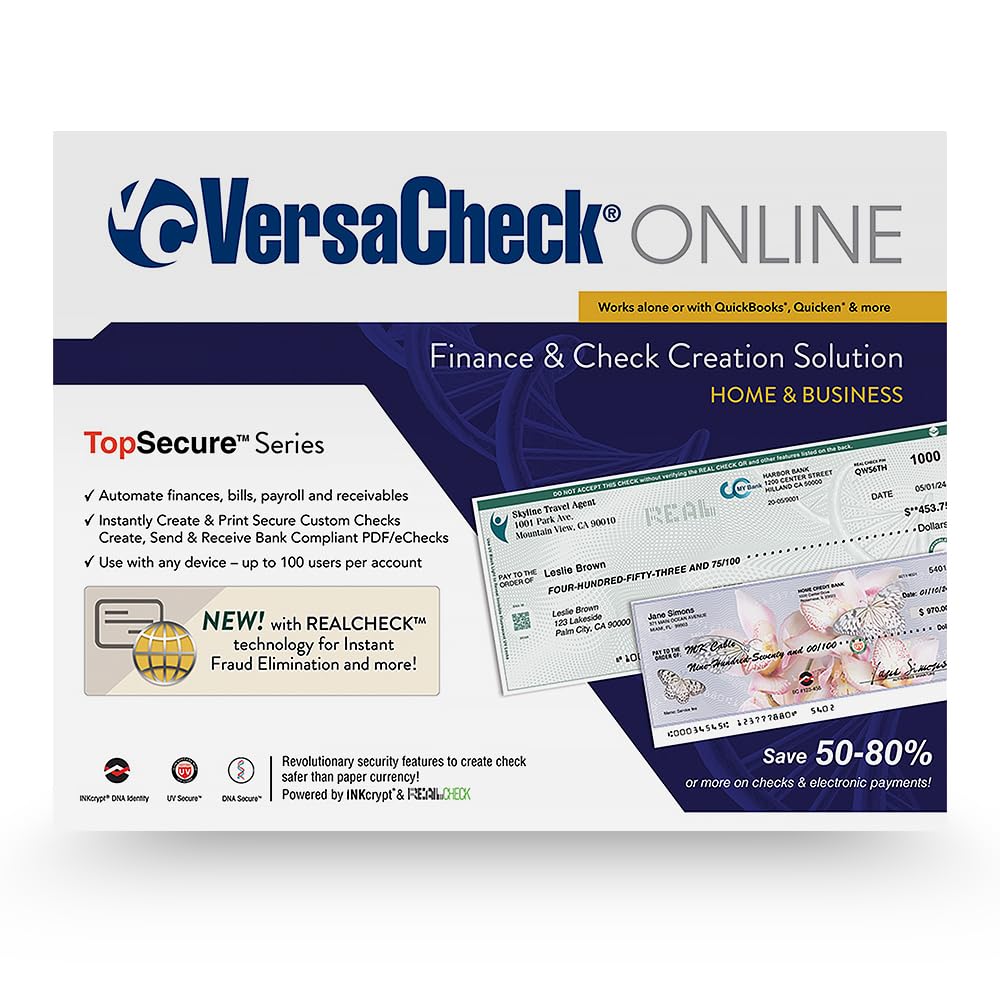 VersaCheck ONLINE Gold 1-month License - Print Business and Personal Checks Onli