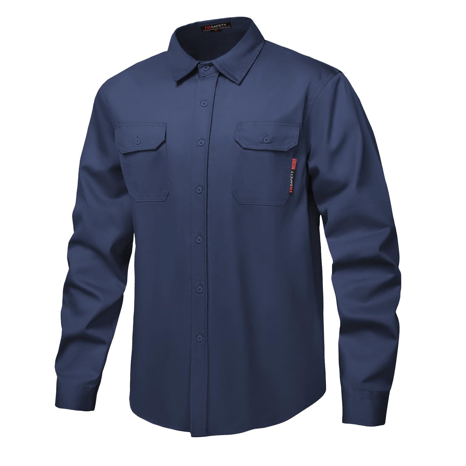 FR Shirt 7oz Fire Resistant Shirts Men's,CAT2 Welding Shirt 100% Cotton Flame Re