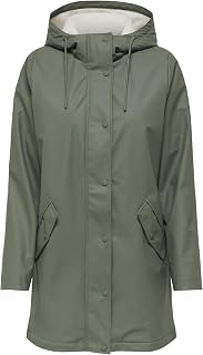 ONLY Raincoat Rain Jacket with Teddy Lining
