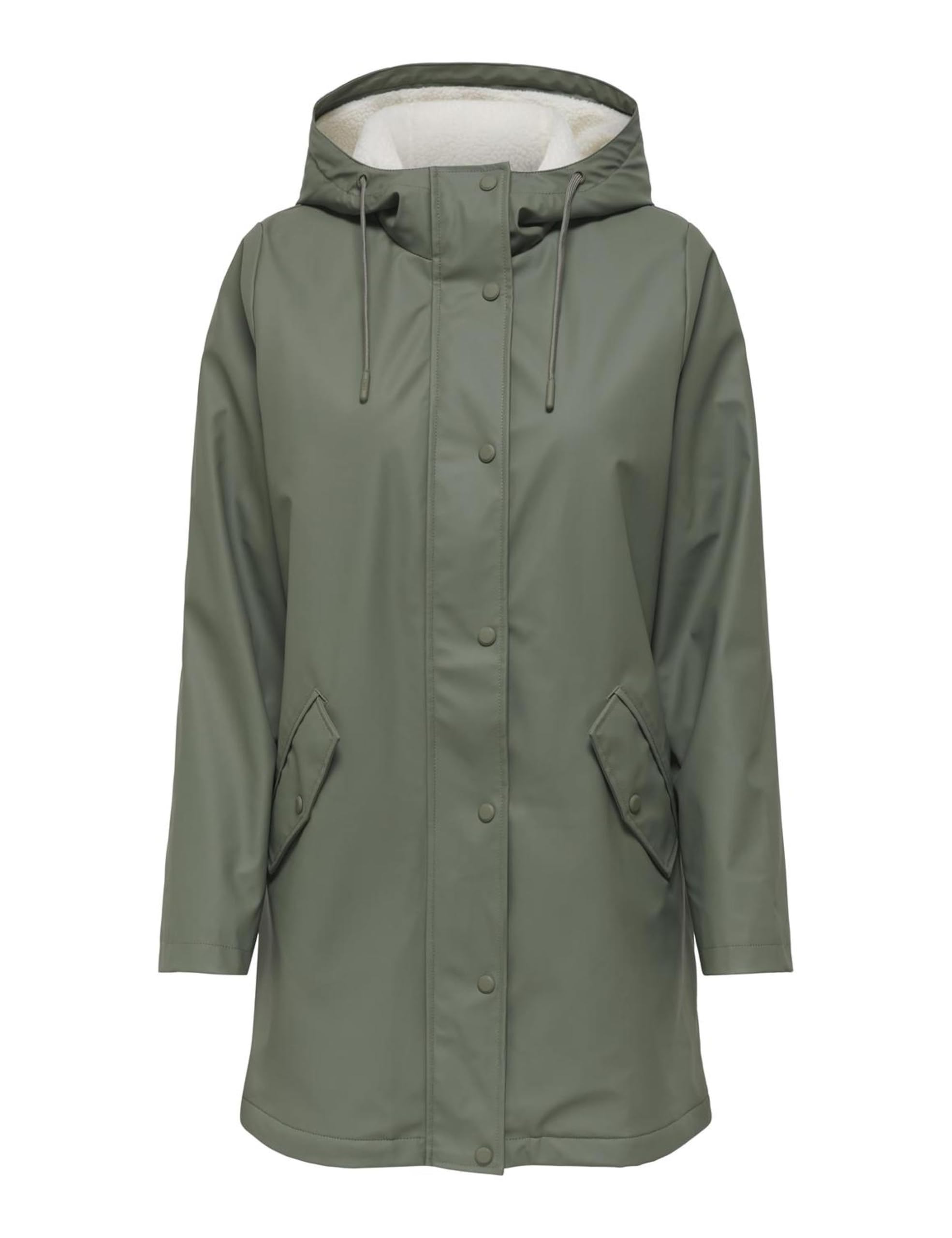 ONLY Raincoat Rain Jacket with Teddy Lining