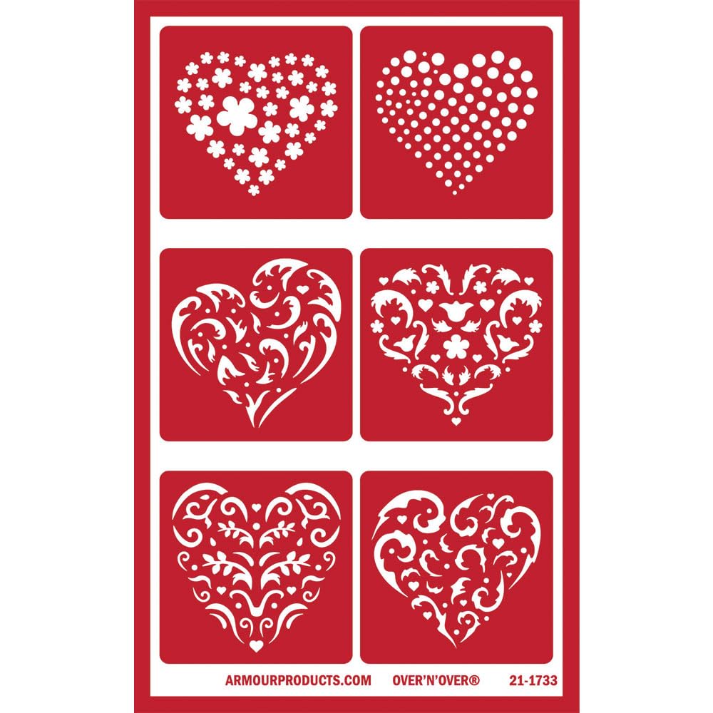 Over'N'Over Reusable Glass Etching Stencils – Durable Self-Stick Desig