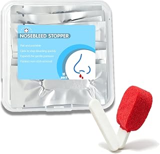 Nose Bleed Stopper,Nosebleed Plugs for All Ages(10 Pack) | Tampons for Nosebleeds,Helps Stop Nosebleeds Quickly and Painlessly Individually Wrapped Portable