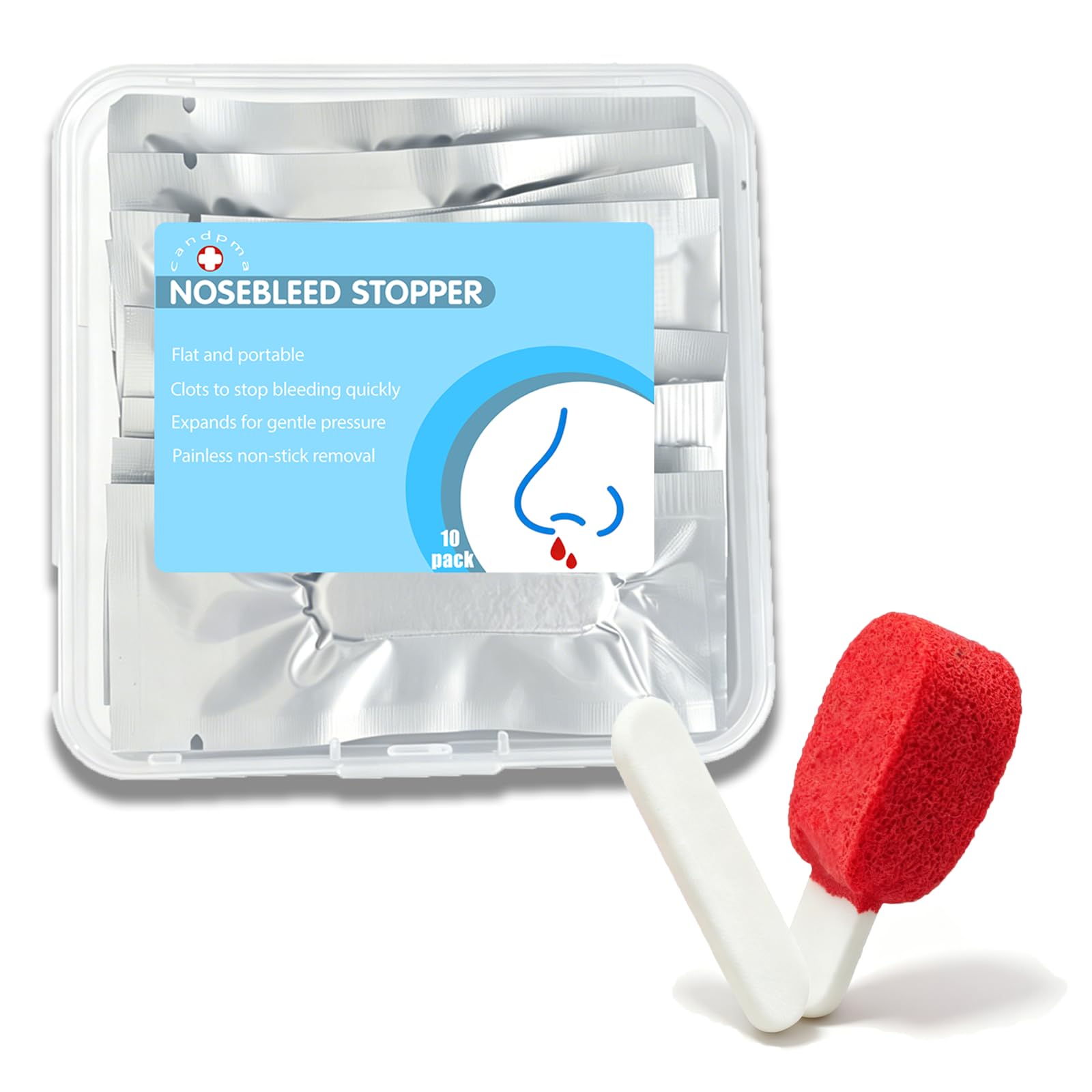 Nose Bleed Stopper,Nosebleed Plugs for All Ages(10 Pack) | Tampons for Nosebleed