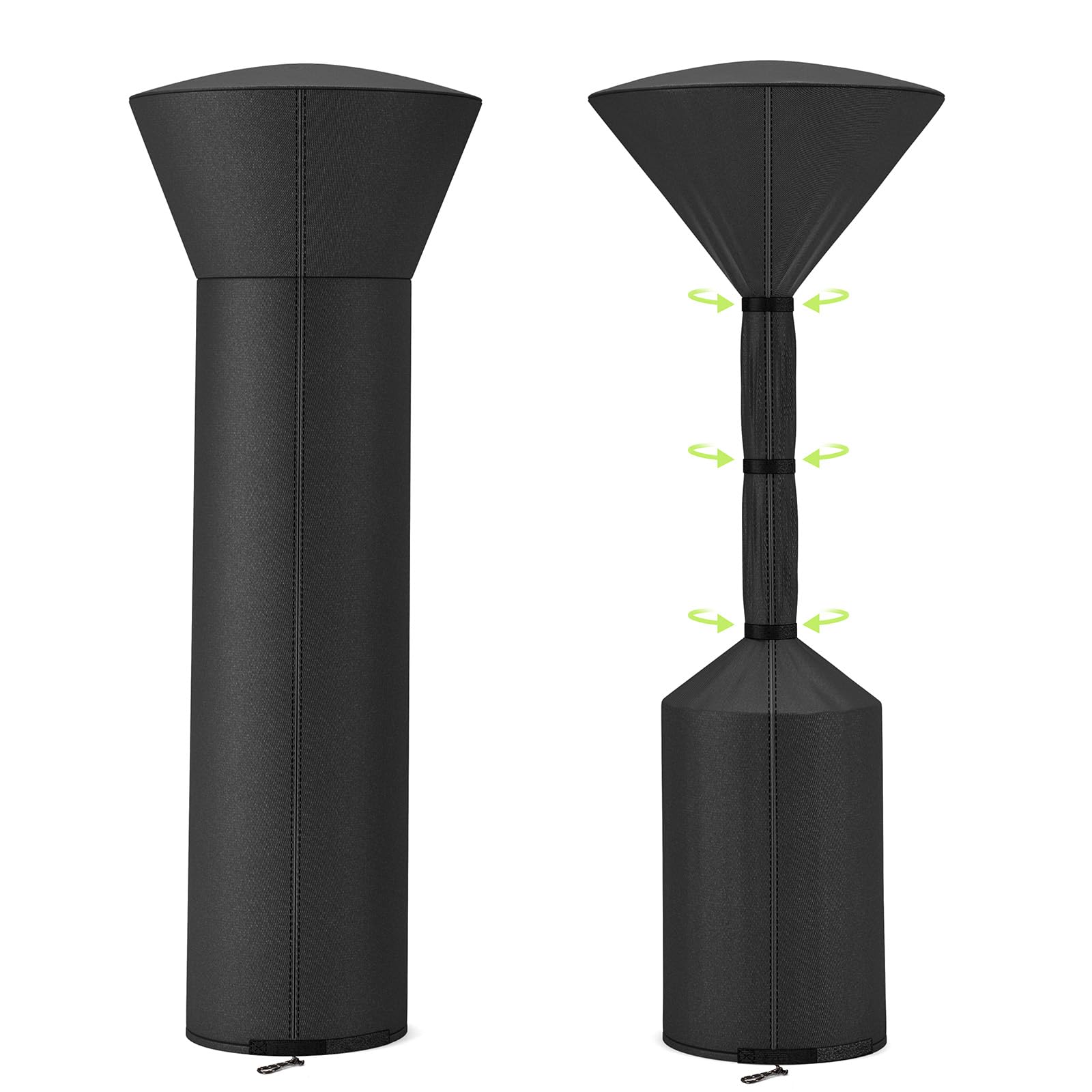 QH.HOME Patio Heater Cover,Waterproof Tear-Resistant 89"x 33"x19",Black | Patent