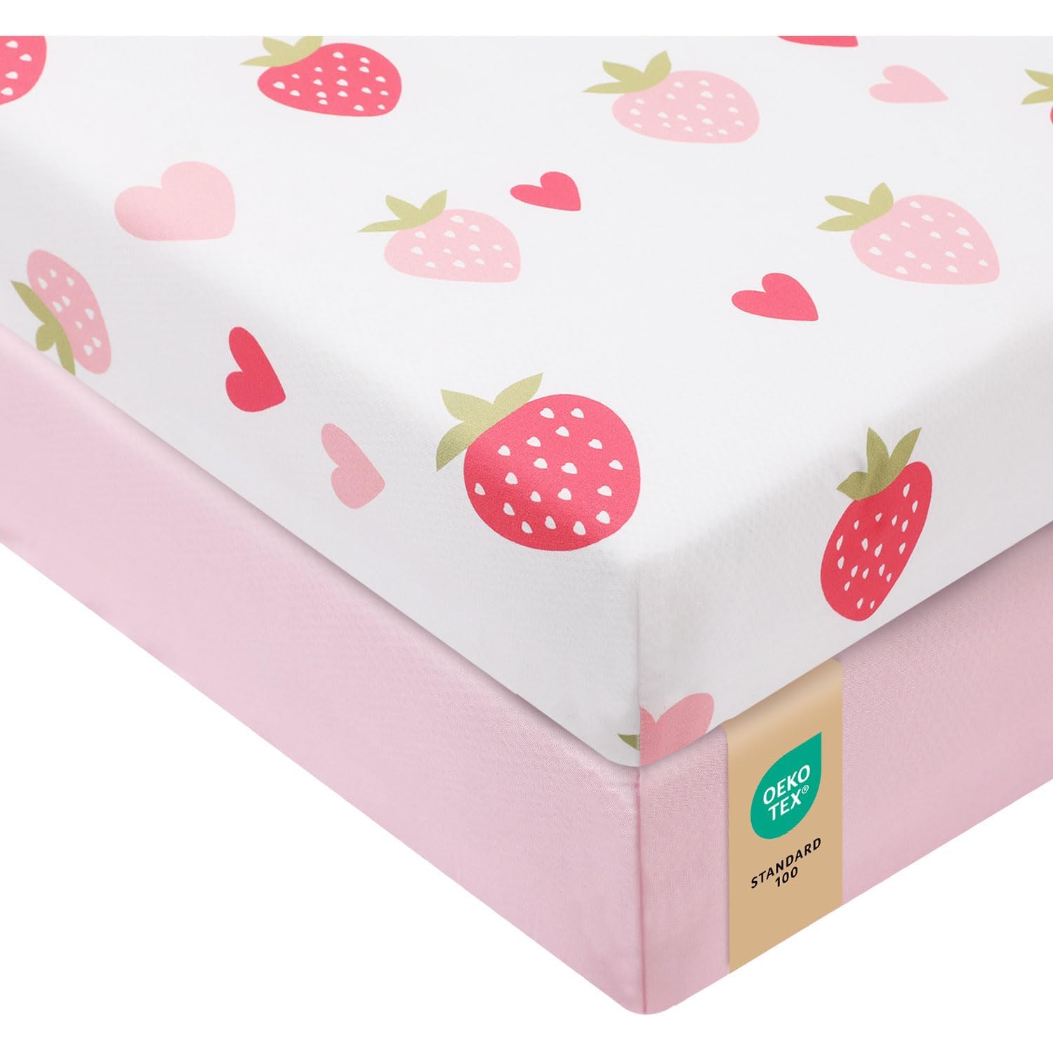 VivaCozy Pack and Play Sheets Fitted, Mini Crib Sheets 38x26 Inch for Pack N Pla
