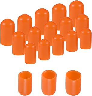 30 Pcs 7mm 10mm 12mm Orange Vinyl Round Rubber Screw Thread Caps