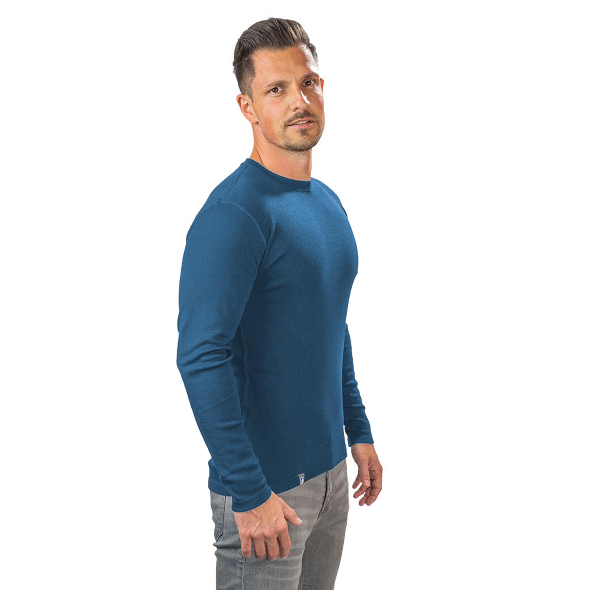 ALPIN LOACKER 100 Merino Long Sleeve Men's Long-Sleeved Shirt, 230 g/m², Finest 
