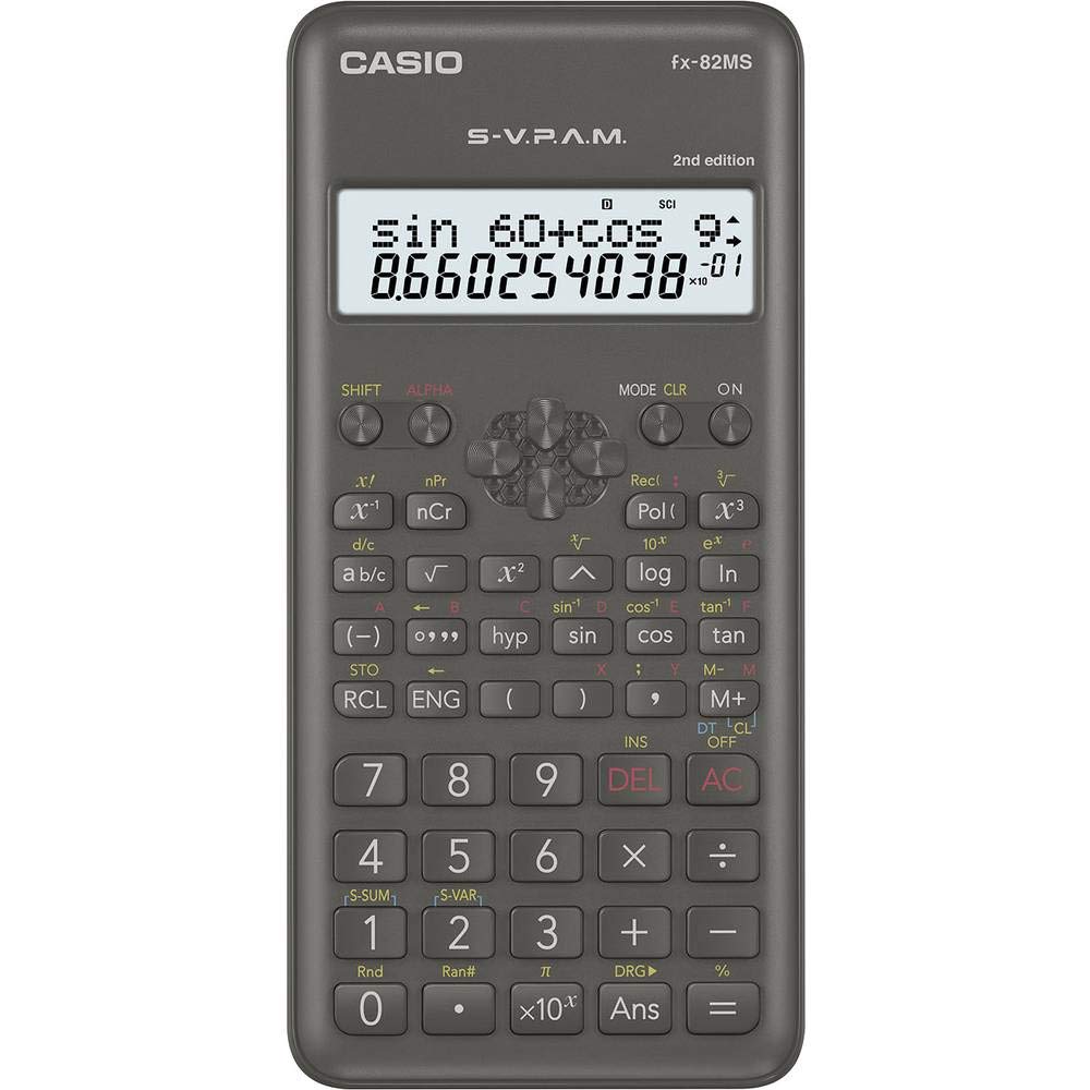 Casio FX-82MS-2-S-ET-B, Scientific Calculator, 1, Dark Gray