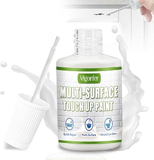 White Touch Up Paint Pen, White Paint for Wall, Door, Cabinets, Furniture, Enamel (Semi-Gloss, 30ML)