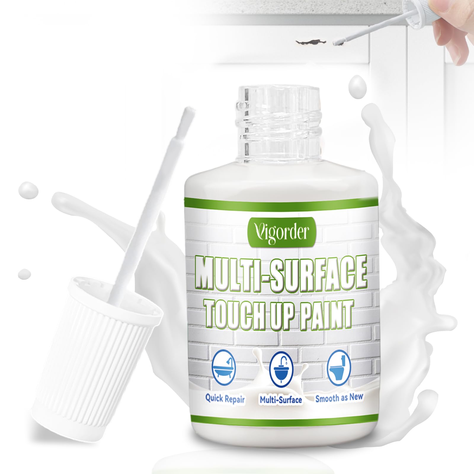White Touch Up Paint Pen, White Paint for Wall, Door, Cabinets, Furniture, Ename