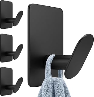 Adhesive Hooks 4 Pack, 10kg Heavy Duty Self Adhesive Door Hooks