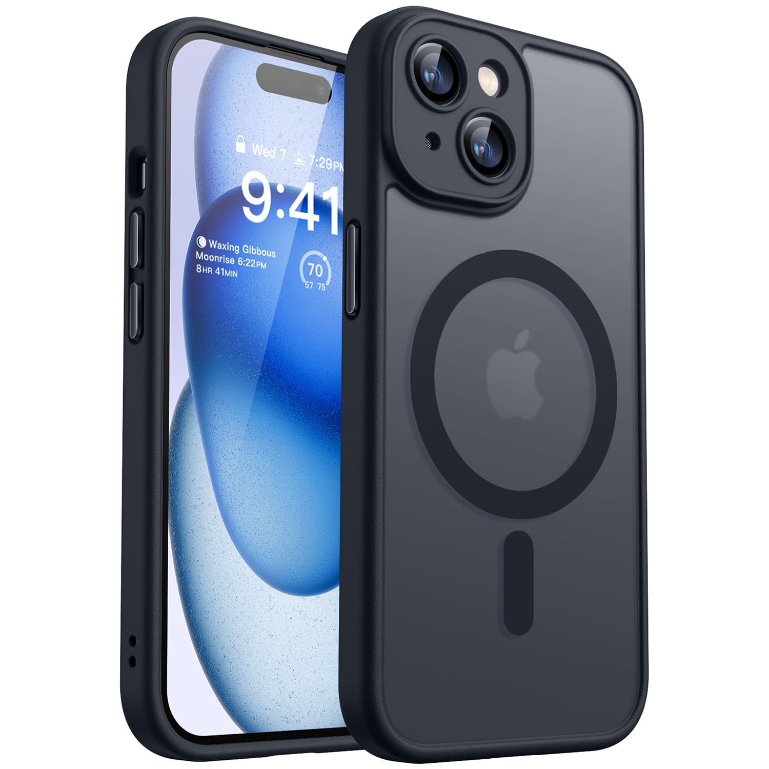 CANSHN Magnetic Compatible with iPhone 15 Plus Case, Upgraded [Full Camera Prote