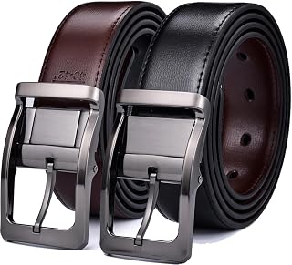 Mens Belt, 1.25" Reversible Belt, Gift for Men, Casual, Golf Trousers, Shirts, One Back for 2 Sides