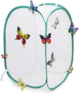 Hyindoor Insect and Butterfly Habitat Cage Terrarium - Pop-up 60cm Tall (White)