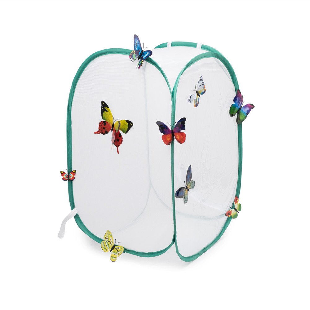 Hyindoor Insect and Butterfly Habitat Cage Terrarium - Pop-up 60cm Tall (White)