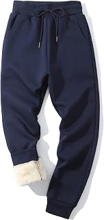 Gihuo Men's Winter Warm Fleece Pants Sherpa Fleece Lined Jogger Pants Sweatpants