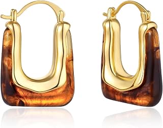 KELORIS PATH Acrylic Hoop Earrings for Women